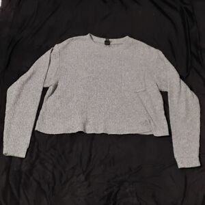 Wild Fable Textured Gray Knit Top